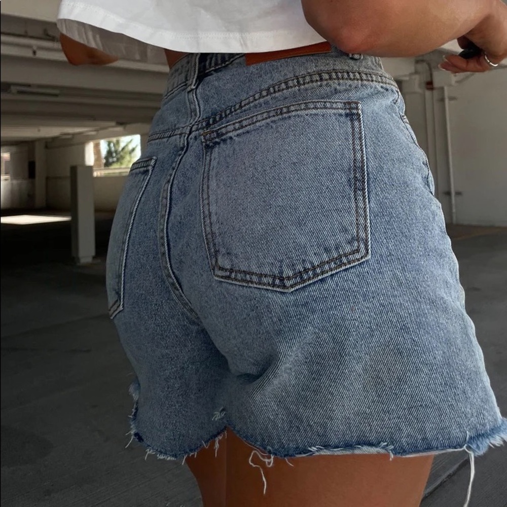 Princess Polly Blue Denim High-Waist Jean Shorts